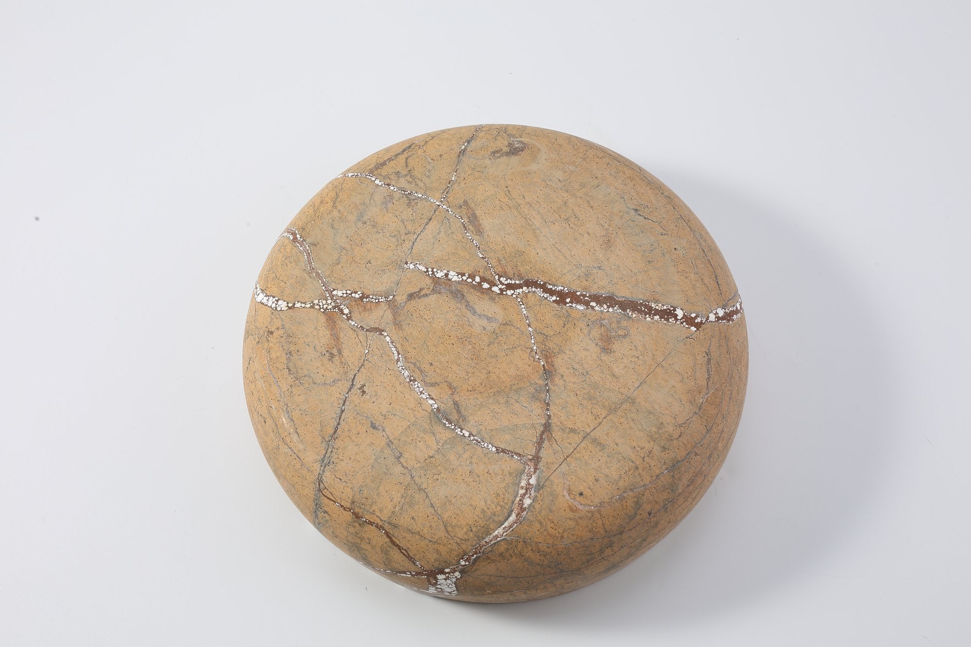 Koville natural stone pet bowl in Rainforest Gold