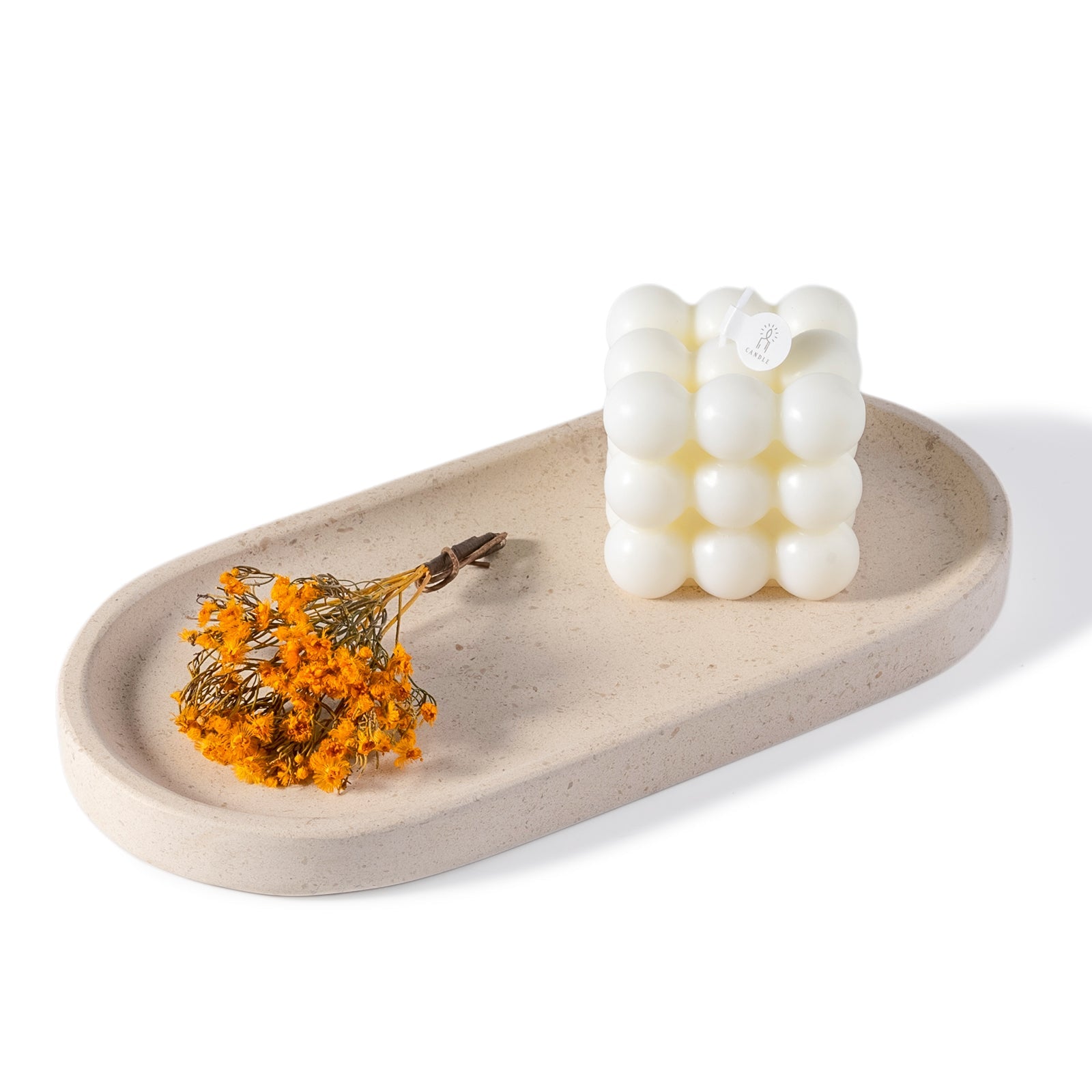 Koville natural stone runway storage tray, 250 x 125 mm