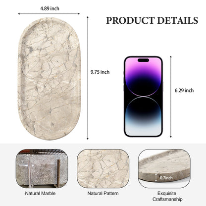 Koville natural stone runway storage tray, 250 x 125 mm
