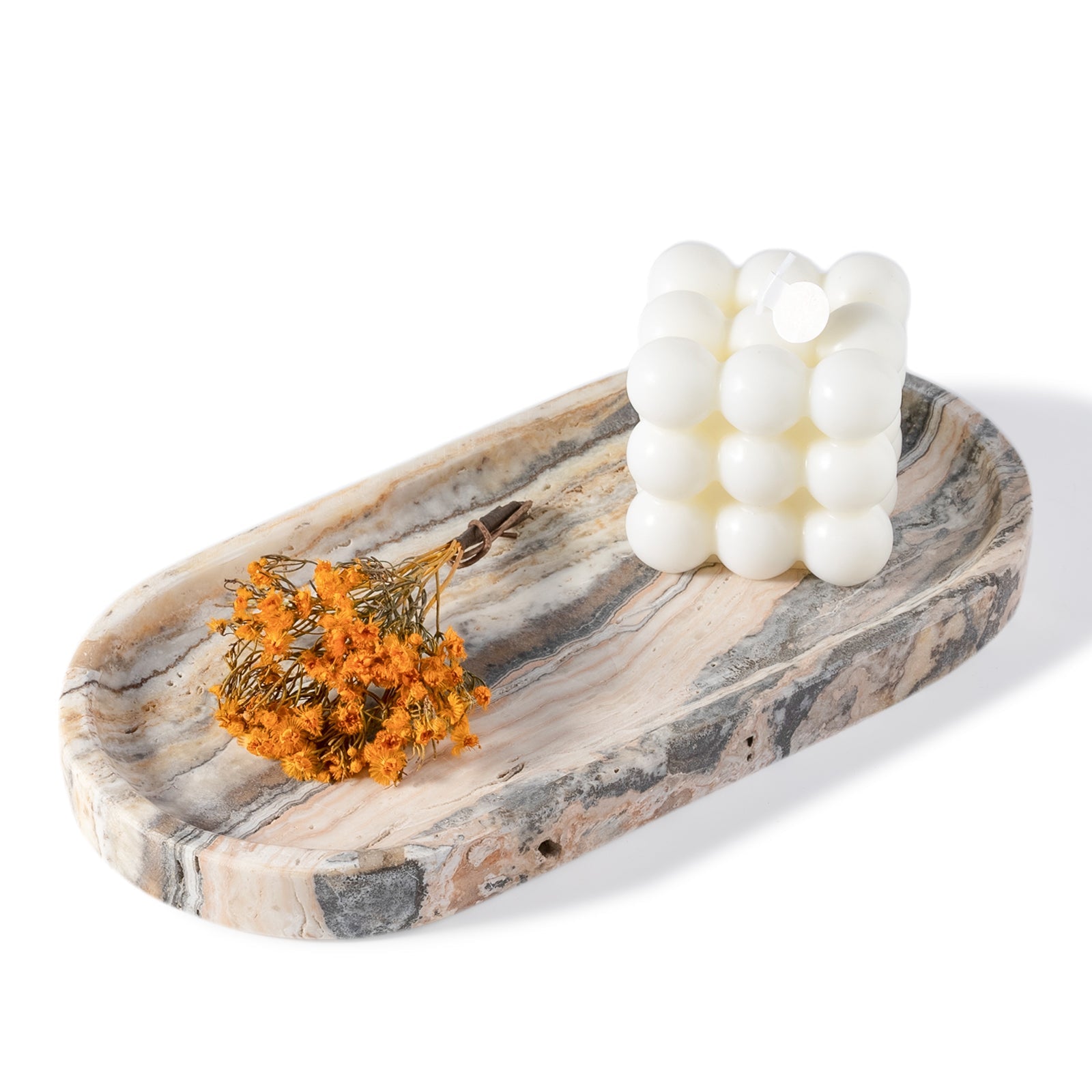 Koville natural stone runway storage tray, 250 x 125 mm