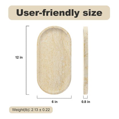 Koville natural stone runway storage tray, 305 x 152 mm
