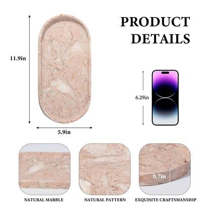 Koville natural stone runway storage tray, 305 x 152 mm