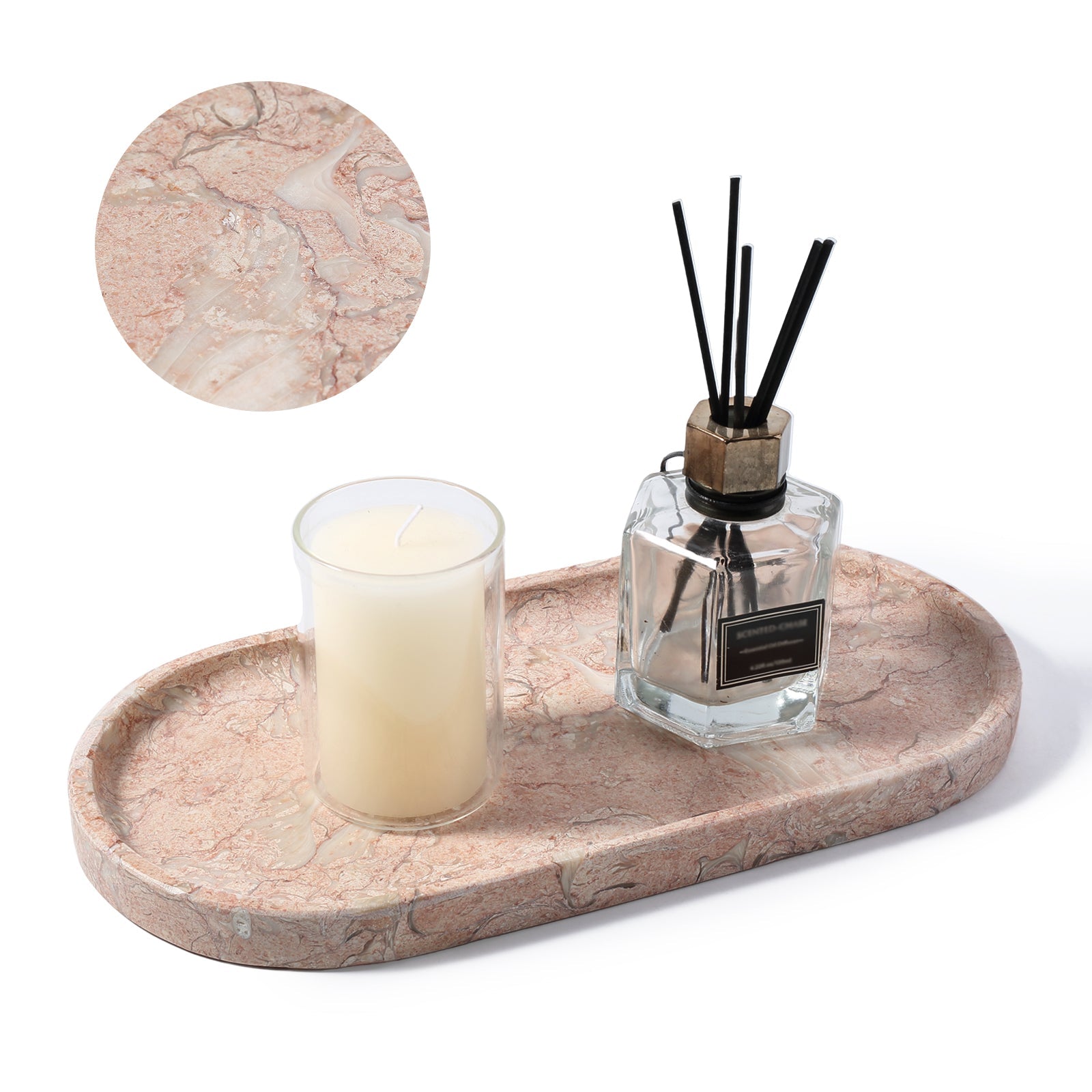 Koville natural stone runway storage tray, 305 x 152 mm