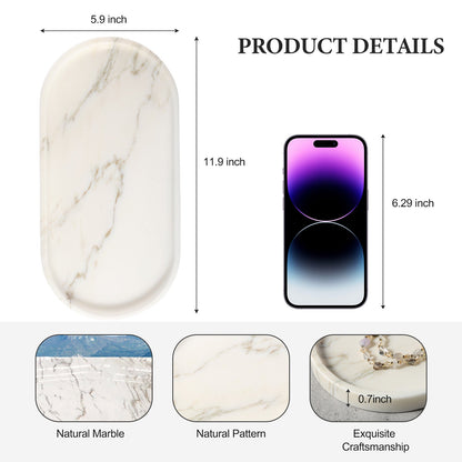 Koville natural stone runway storage tray, 305 x 152 mm