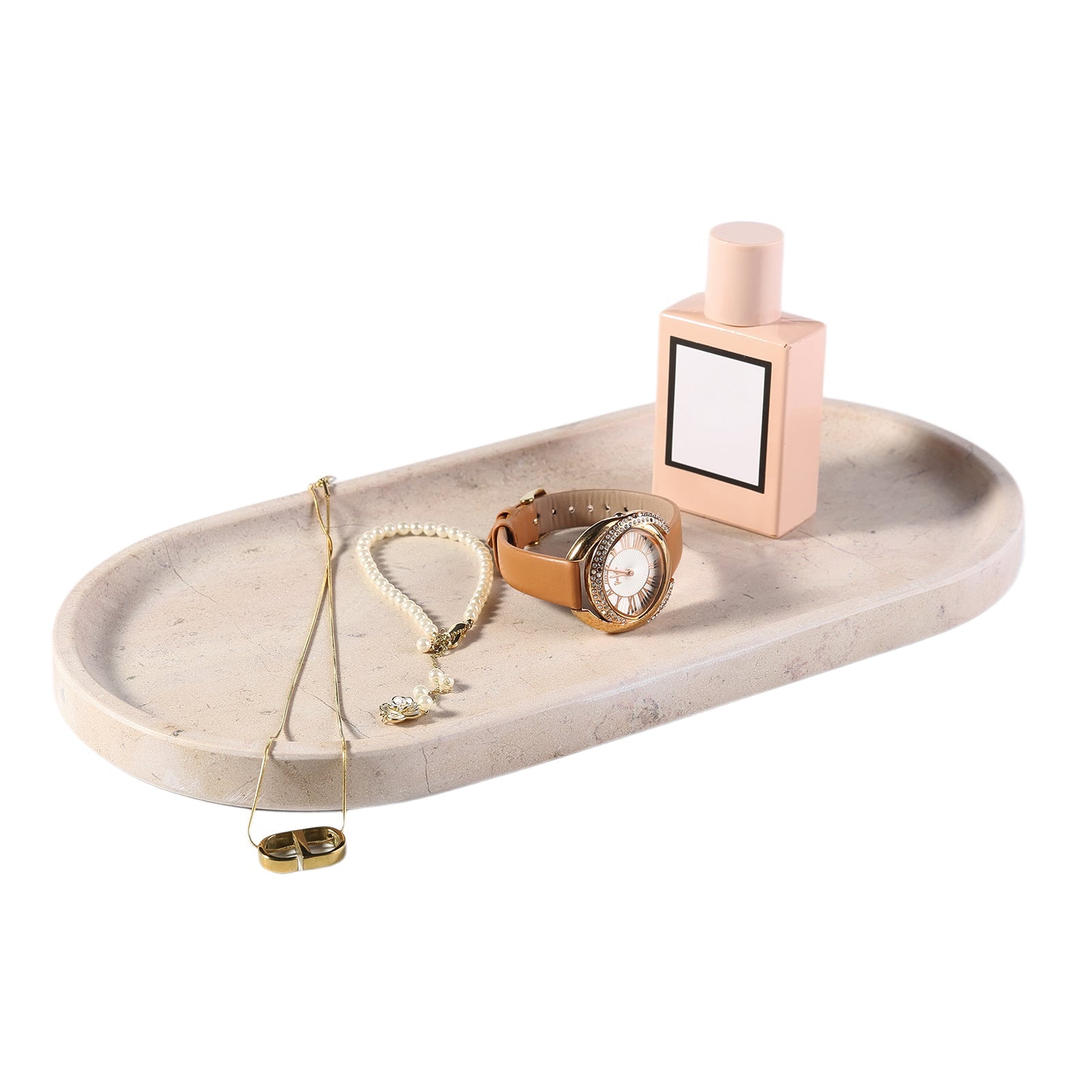 Koville natural stone runway storage tray, 305 x 152 mm