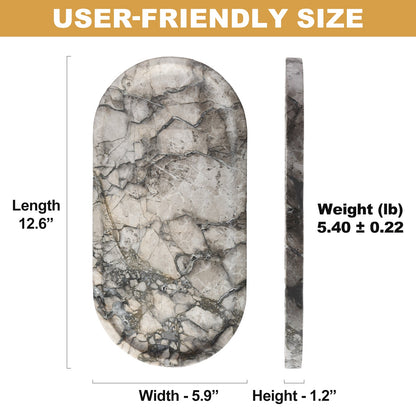 Koville natural stone runway storage tray, 305 x 152 mm