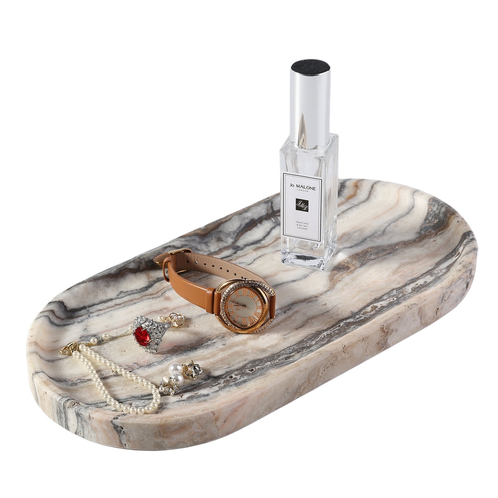 Koville natural stone runway storage tray, 305 x 152 mm