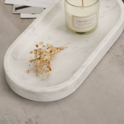 Koville natural stone runway storage tray, 305 x 152 mm
