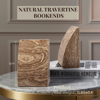 Koville Natural Marble Sailboat Bookend Set for Shelf Styling in California Honey - material detail