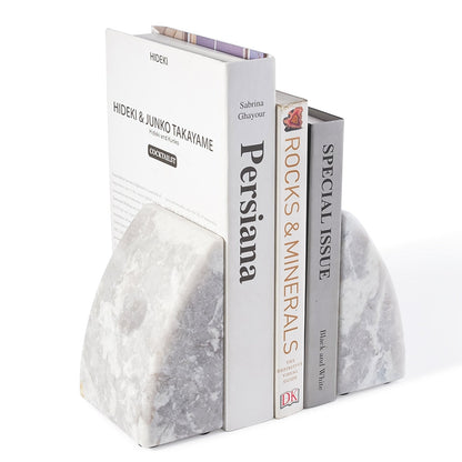 Koville Natural Stone Sailboat Bookend Set for Shelf Styling in Grigio Fantasy - stone surface detail