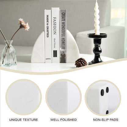 Koville Natural Marble Sailboat Bookend Set for Shelf Styling in Namib Fantasy - material detail