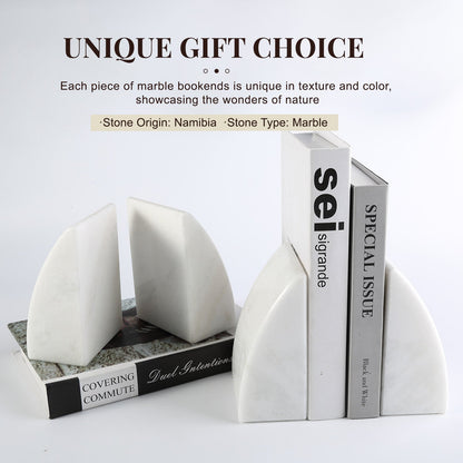 Koville natural stone sailboat bookend in Namib Fantasy - design detail