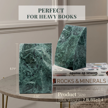 Koville Natural Stone Sailboat Bookend Set for Shelf Styling in Verde Alpi - stone surface detail