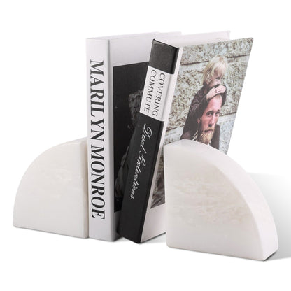 Koville Natural Marble Sailboat Bookend Set for Shelf Styling in Namib Fantasy - decorative form