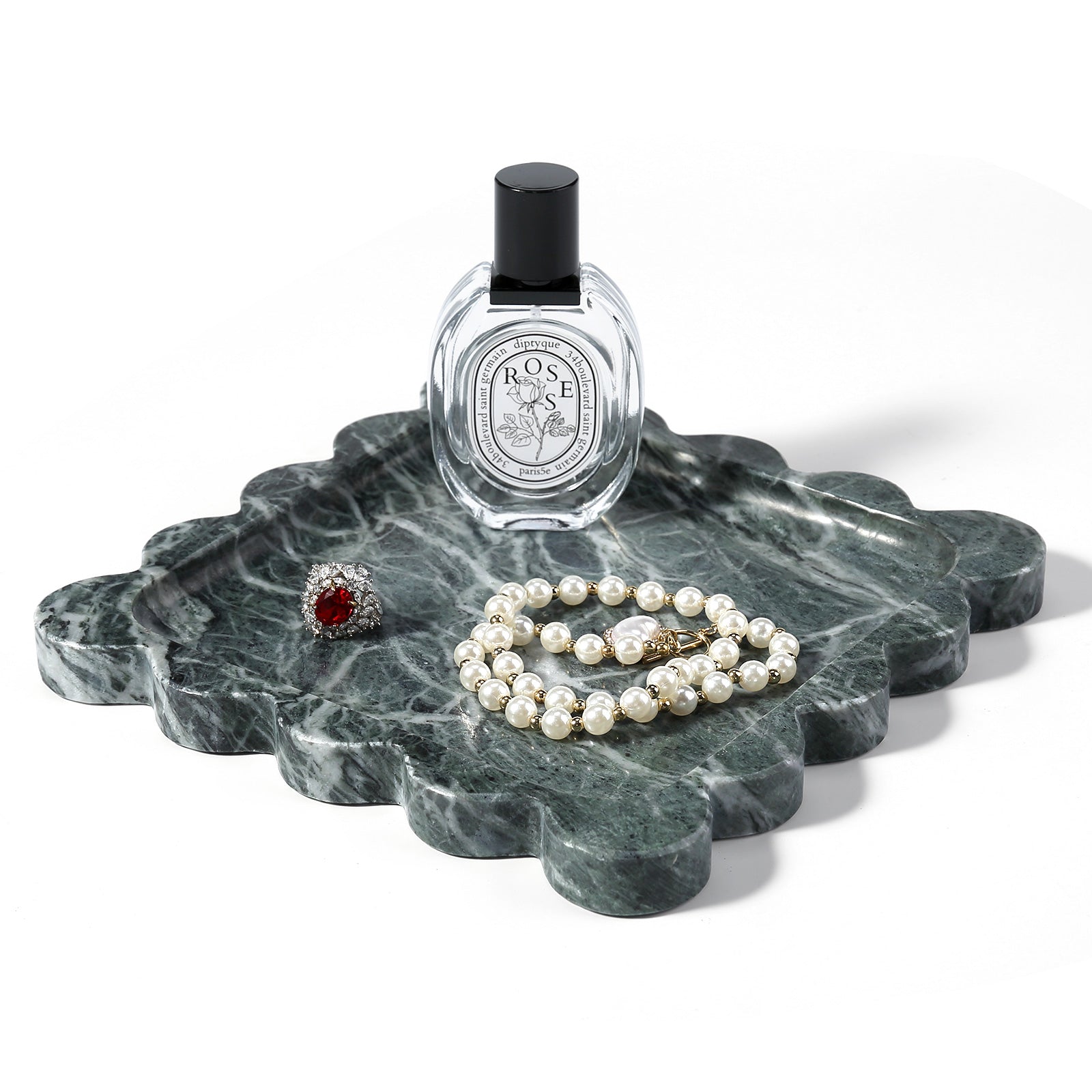 Koville Natural Stone Jewelry Trays in Indian Green, product view 1
