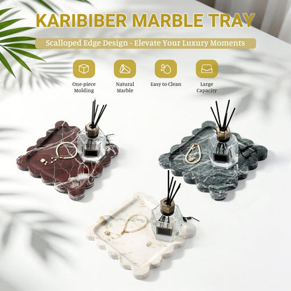 Koville Natural Stone Jewelry Trays in Oriental Calacatta, product view 5