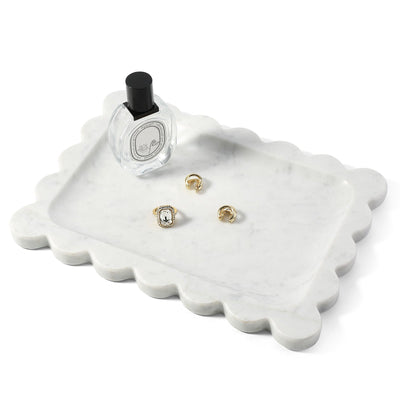 Koville Natural Stone Jewelry Trays in Bianco Carrara, product view 11