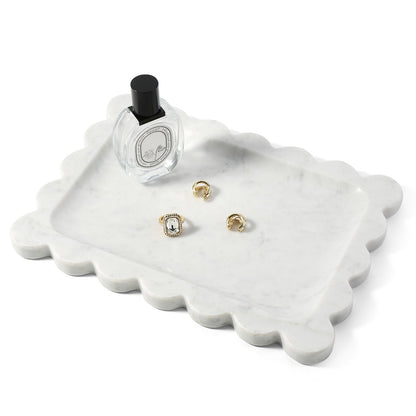 Koville Natural Stone Jewelry Trays in Bianco Carrara, product view 11