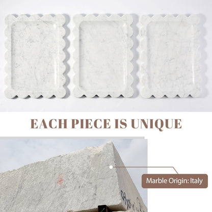 Koville Natural Stone Jewelry Trays in Bianco Carrara, product view 13