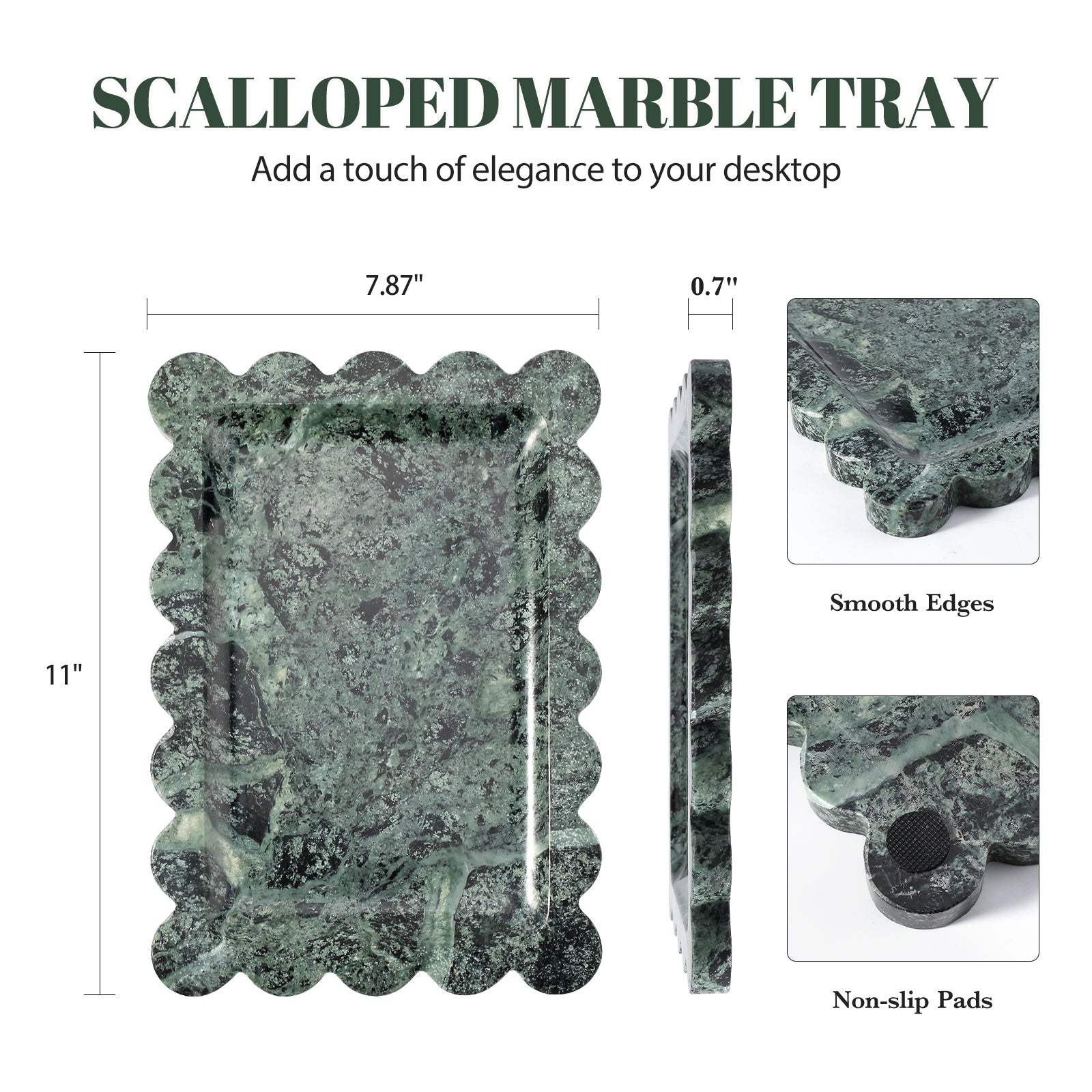 Koville Natural Stone Jewelry Trays in Indian Green, product view 21