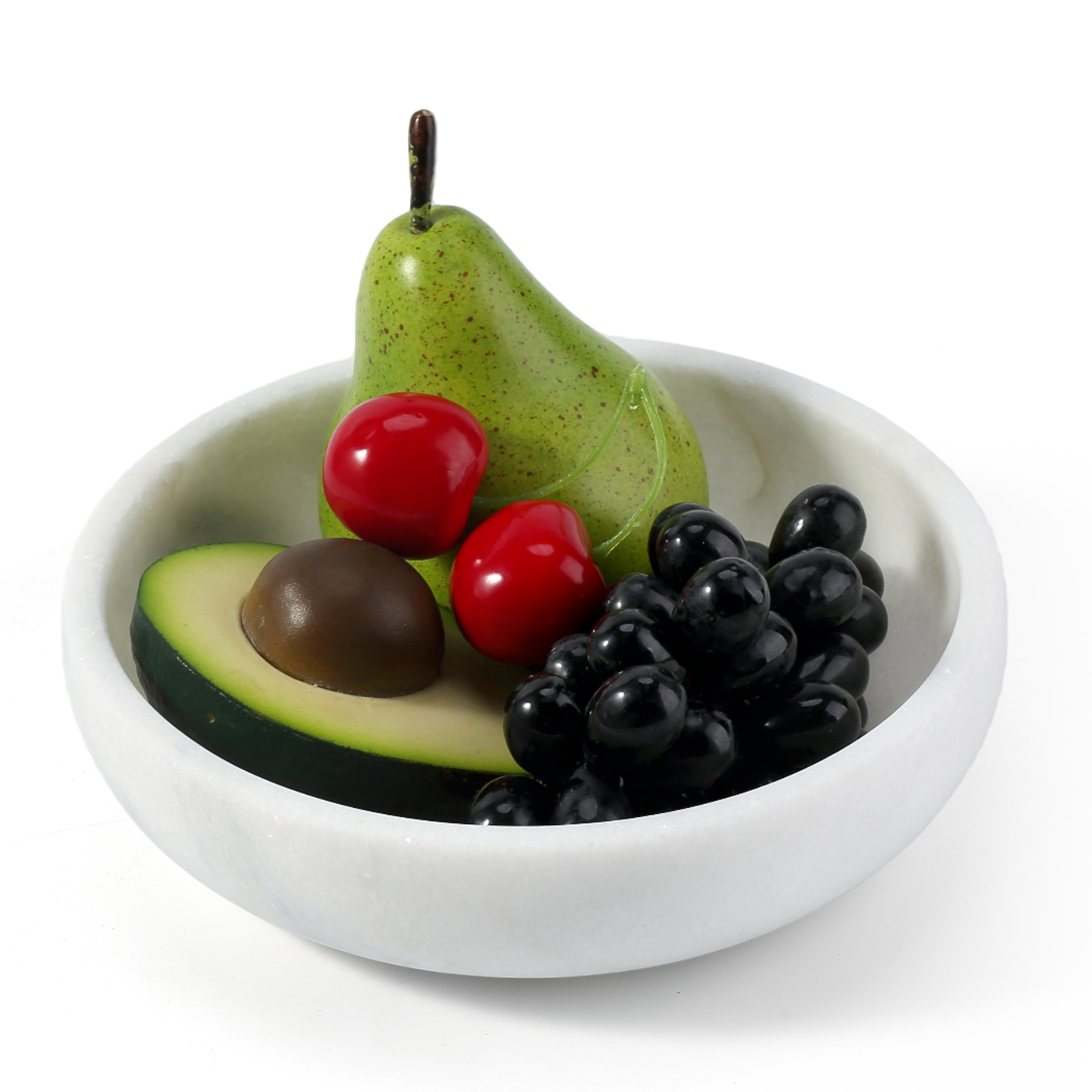 Koville square fruit plate for tabletop serving in Namib Fantasy natural stone