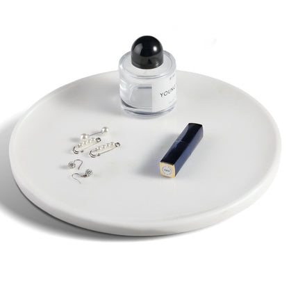 Koville round serving tray in multiple sizes for table styling in Namib Fantasy natural stone
