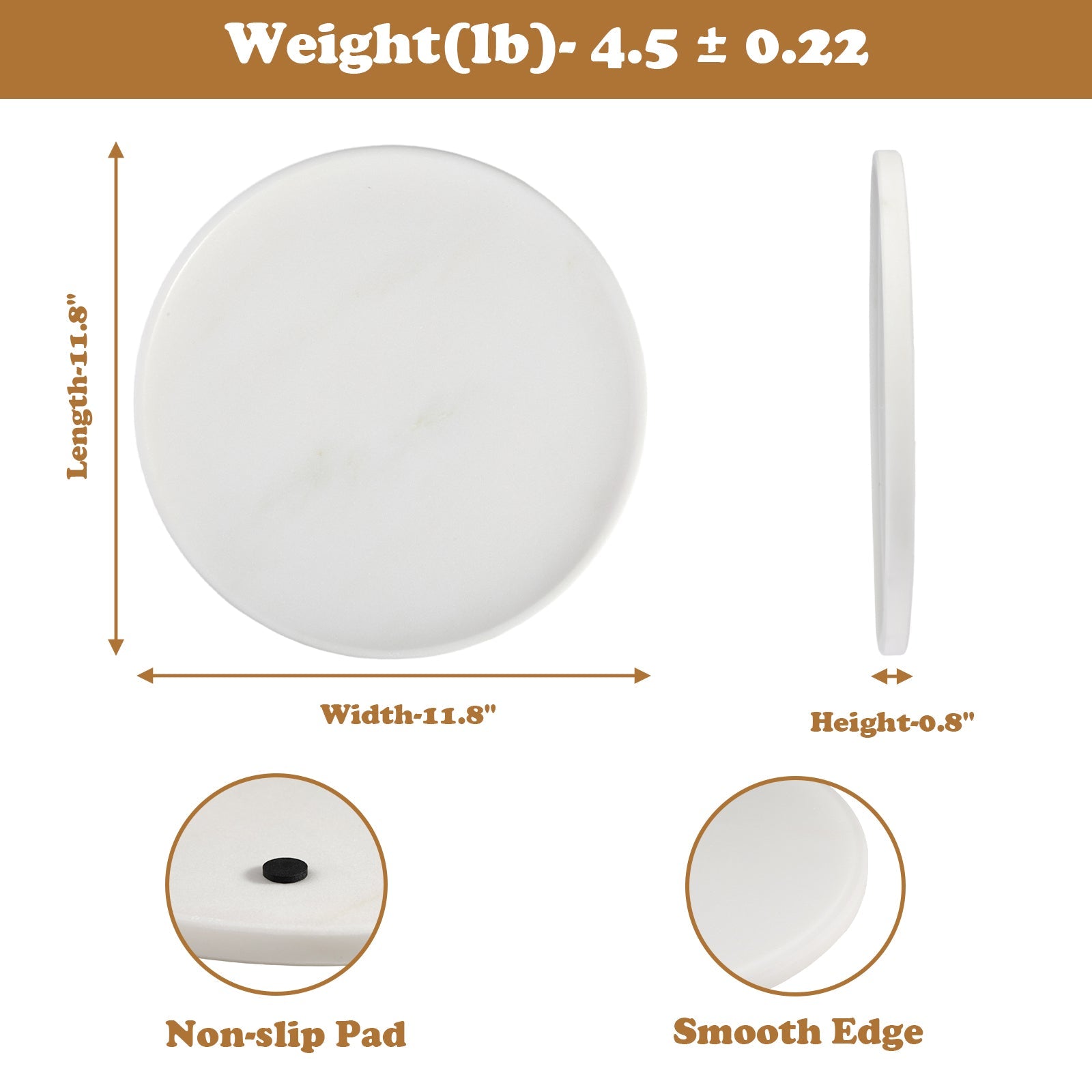 Koville round serving tray in multiple sizes for table styling in Namib Fantasy natural stone