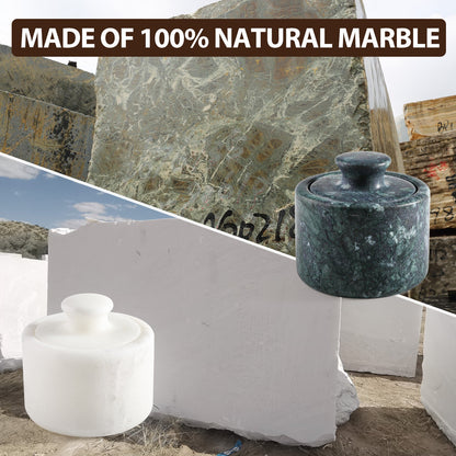 Koville marble spice cellar set in natural stone