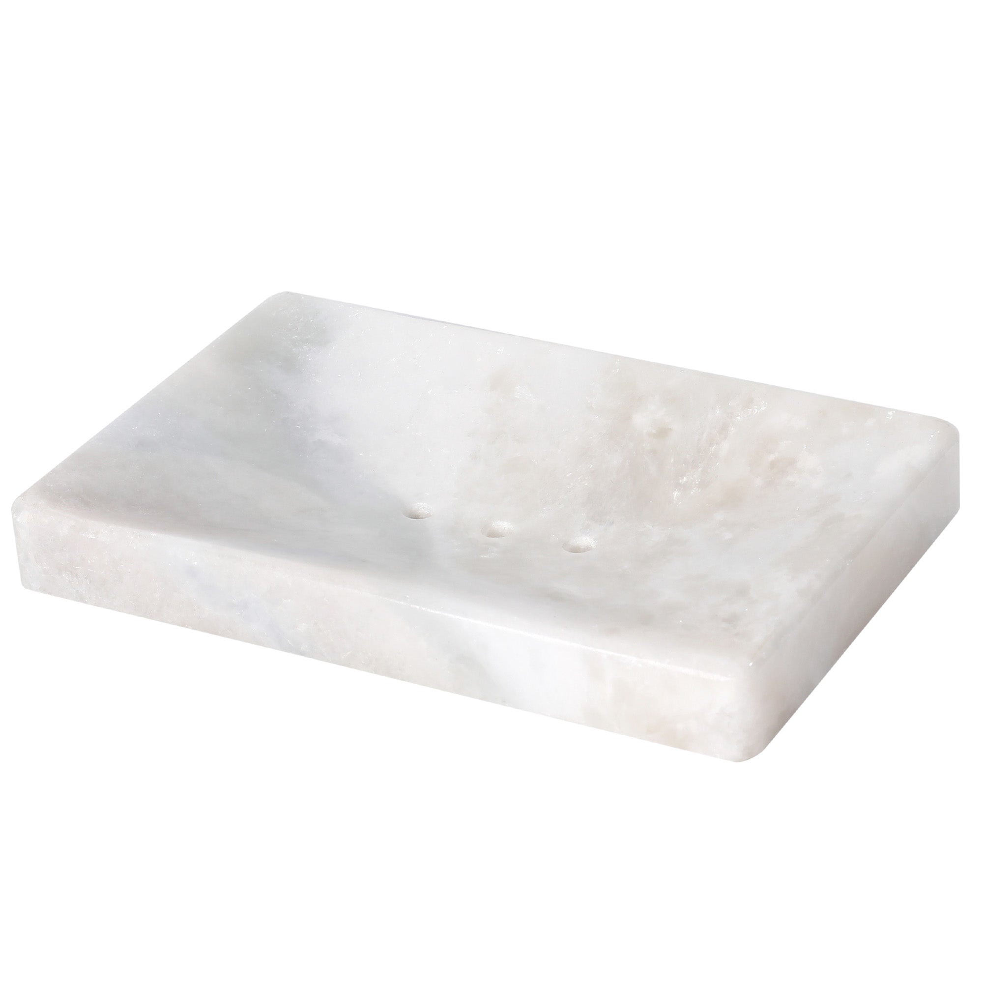 Koville Grigio Fantasy marble square soap dish with beveled inset with a recessed soap bed and beveled marble edge for a bathroom vanity or shower ledge