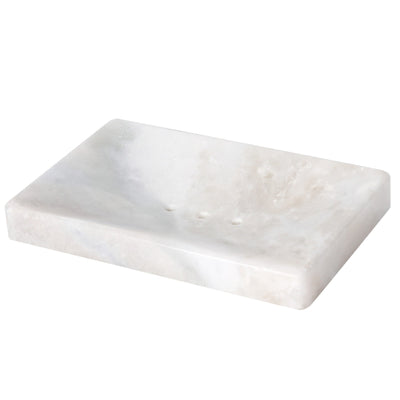 Koville Grigio Fantasy marble square soap dish with beveled inset with a recessed soap bed and beveled marble edge for a bathroom vanity or shower ledge