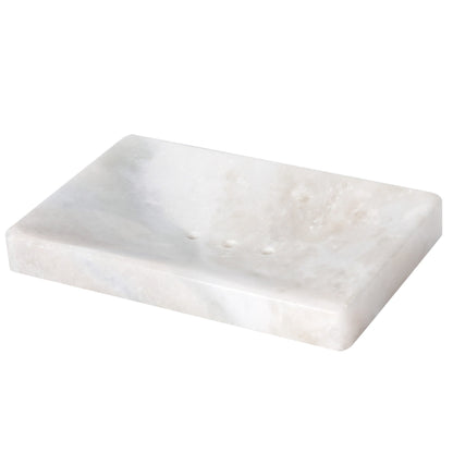 Koville Grigio Fantasy marble square soap dish with beveled inset with a recessed soap bed and beveled marble edge for a bathroom vanity or shower ledge