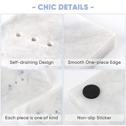 Koville Grigio Fantasy marble square soap dish with beveled inset with a recessed soap bed and beveled marble edge for a bathroom vanity or shower ledge