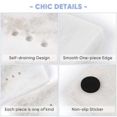 Koville Namib Fantasy marble square soap dish with beveled inset with a recessed soap bed and beveled marble edge for a bathroom vanity or shower ledge