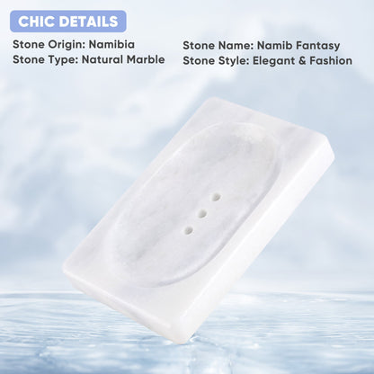 Koville gray soap dish in natural stone – view 5