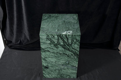 Koville Square Splicing Natural Stone Side Table in Indian Green