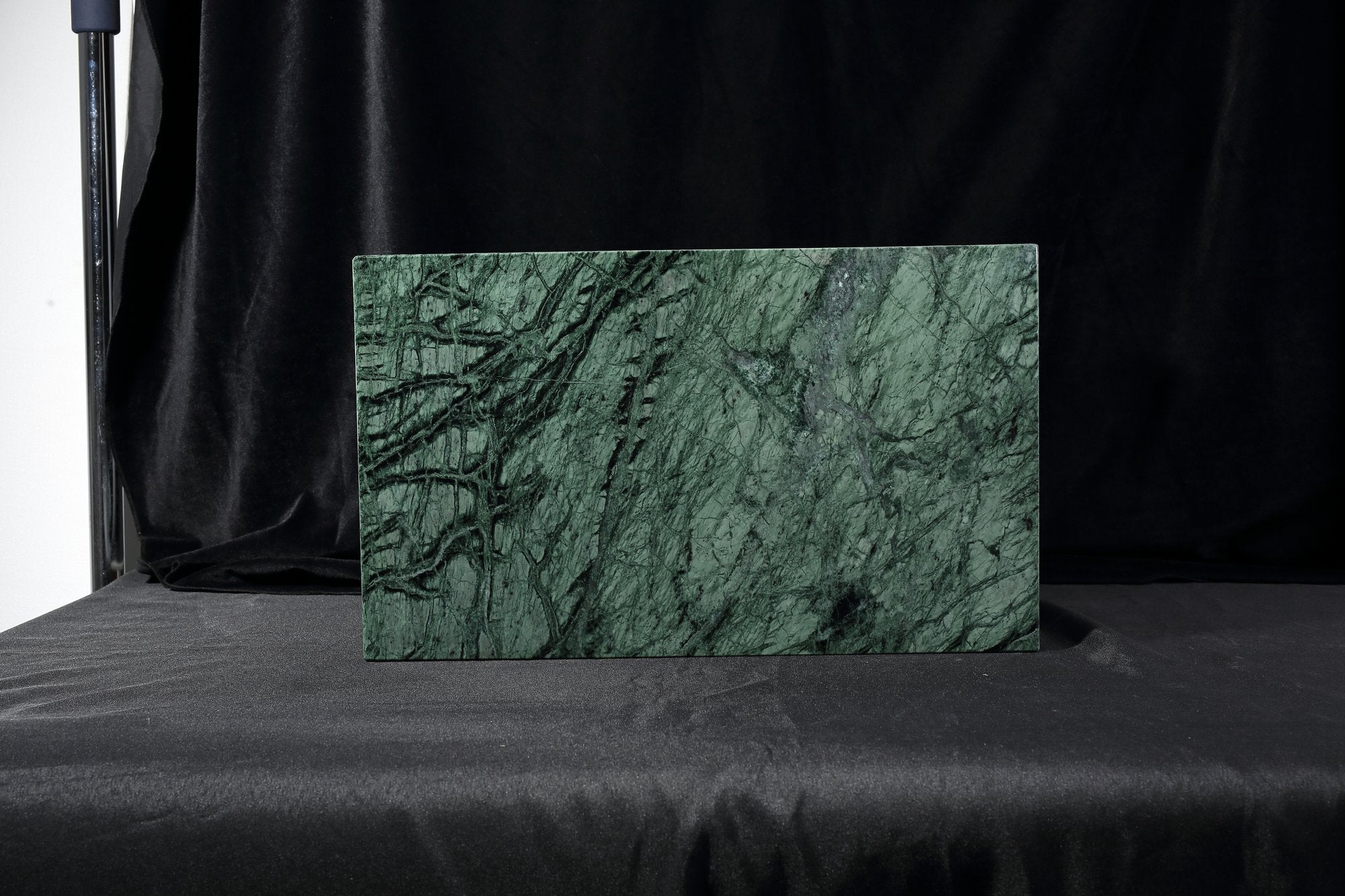Koville Square Splicing Natural Stone Side Table in Indian Green