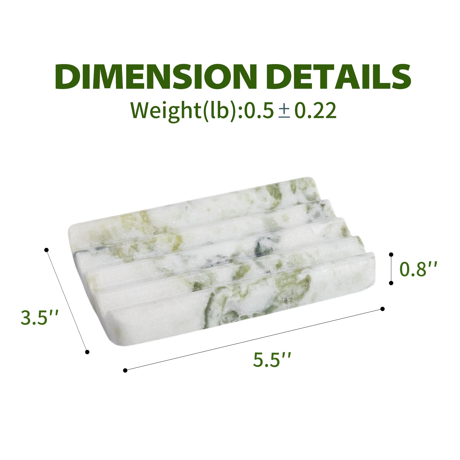 Koville Natural Marble square wavy soap dish in Bianco Palomino with sculpted wave surface