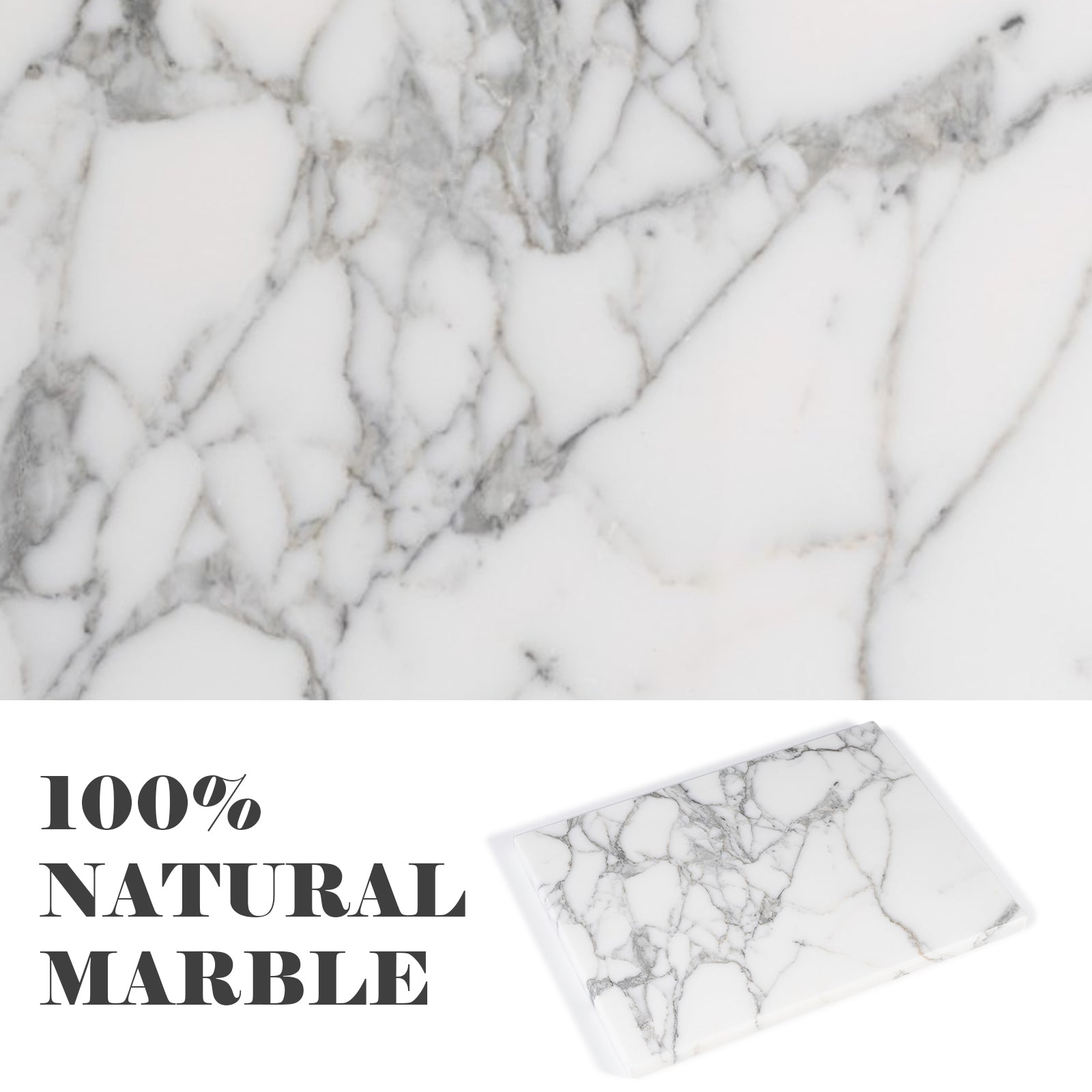 Koville white storage tray(260*200) in natural stone