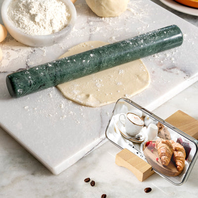Koville marble french rolling pin in natural stone