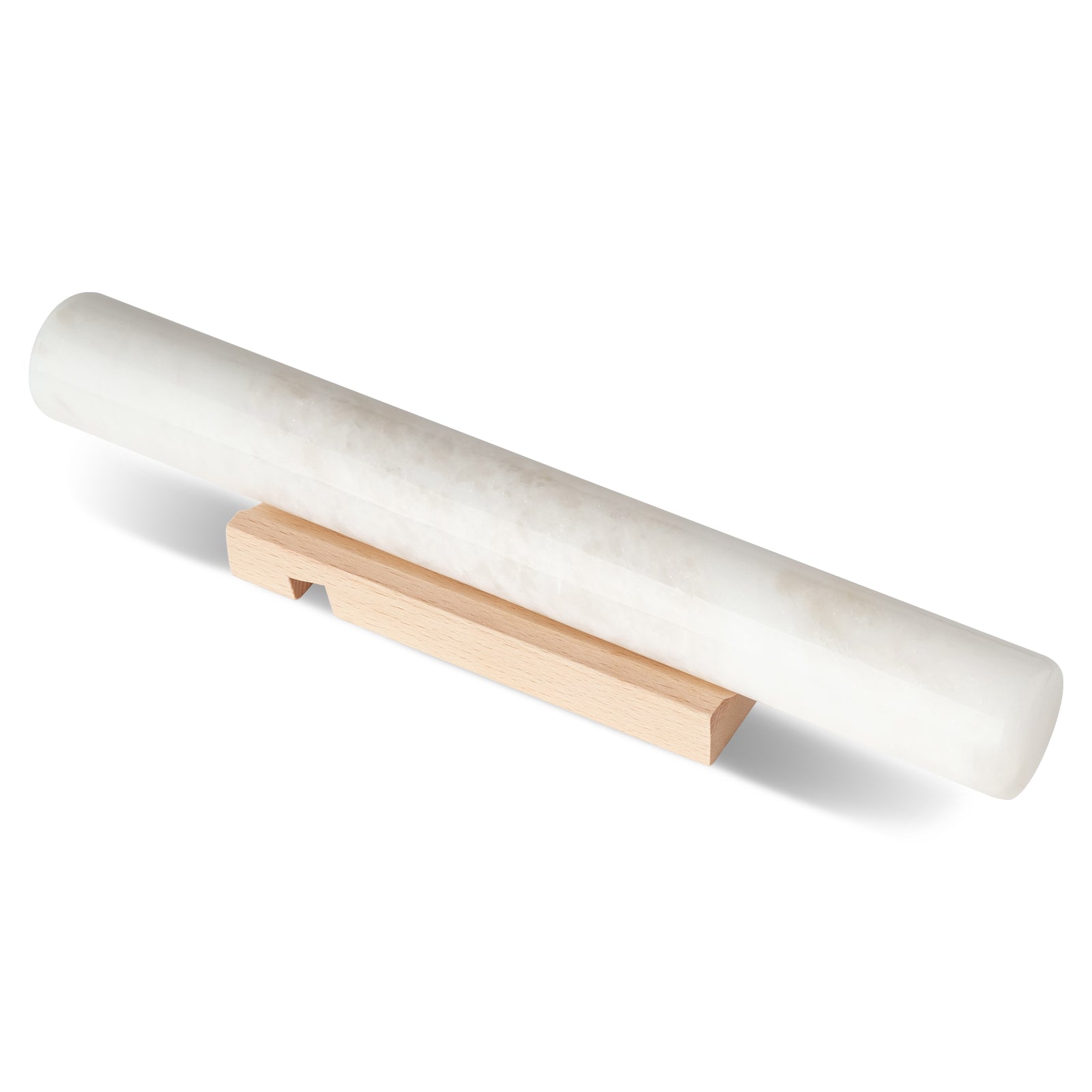 Koville white straight cylindrical french rolling pin (305* 38mm) in natural stone