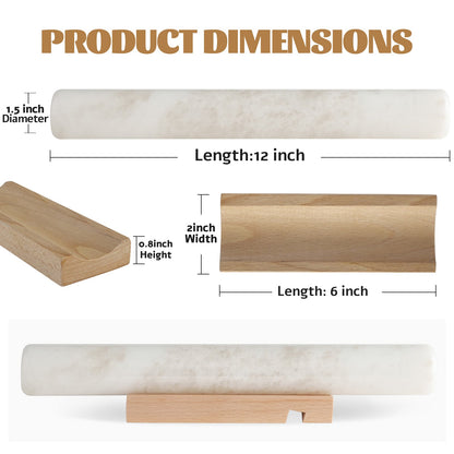 Koville marble french rolling pin in natural stone