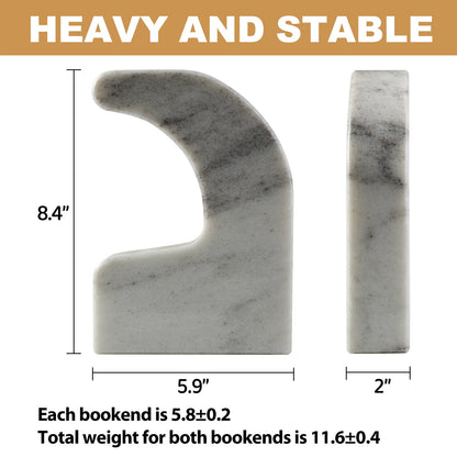 Koville natural marble swan bookend in Mist White - stone surface detail