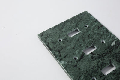 Koville Marble Four-Position Toggle Switch Plate for Interior Walls, 8.1 × 4.5 in – Indian Green, view 2