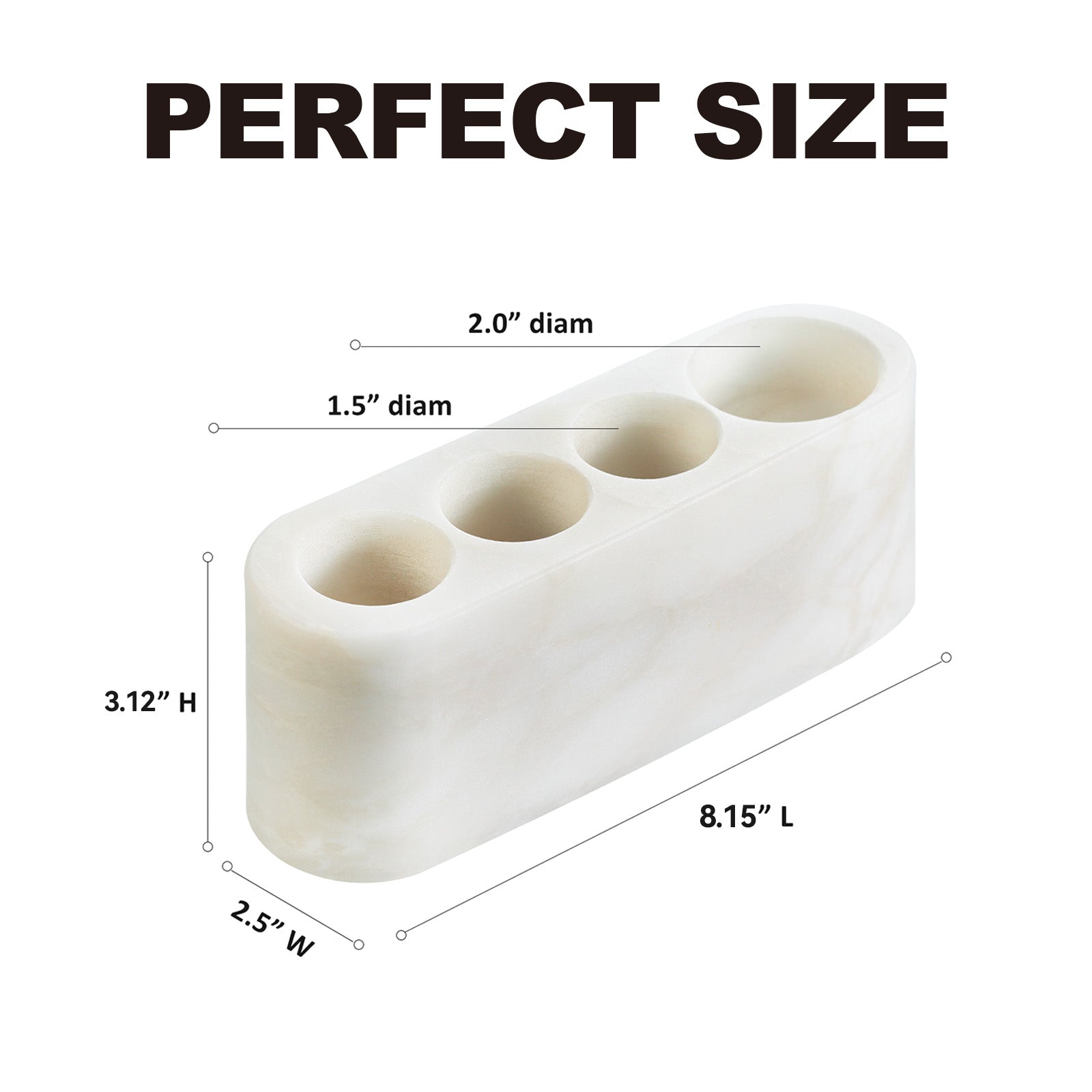 Koville Natural Marble natural marble toothbrush holder in Karibib Ice for bathroom vanity