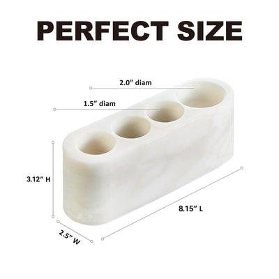 Koville Natural Marble natural marble toothbrush holder in Karibib Ice for bathroom vanity