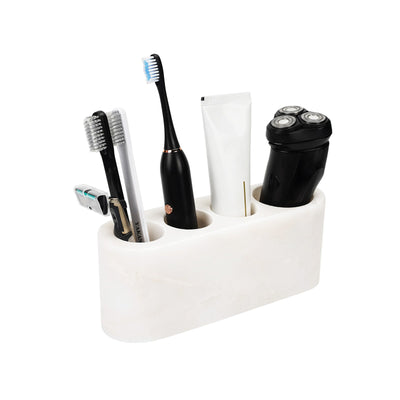 Koville Natural Marble natural marble toothbrush holder in Karibib Ice for bathroom vanity