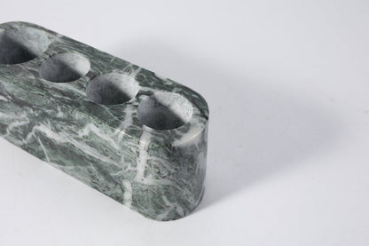 Koville Natural Marble natural marble toothbrush holder in Verde Alpi for bathroom vanity