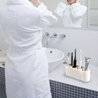 Koville Natural Marble natural marble toothbrush holder in Karibib Ice for bathroom vanity