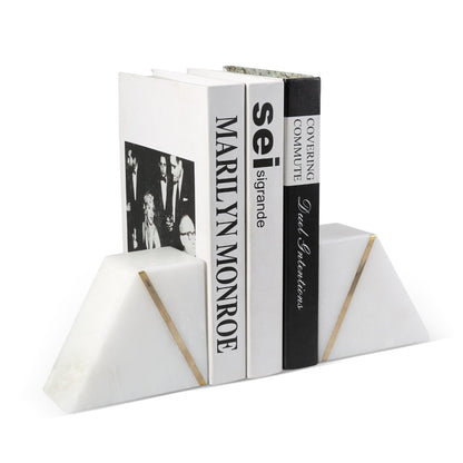 Koville Natural Stone Trapezoid Bookends in Five Sizes in natural stone, product view 1