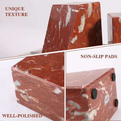 Koville Natural Stone Trapezoid Bookends in Five Sizes in natural stone, product view 6